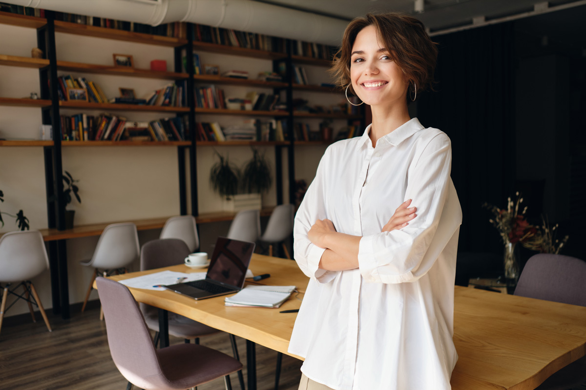 Confident professional woman ready to help with Smart Page implementation