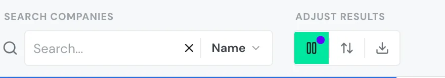 The filter bar with real-time updates turned on